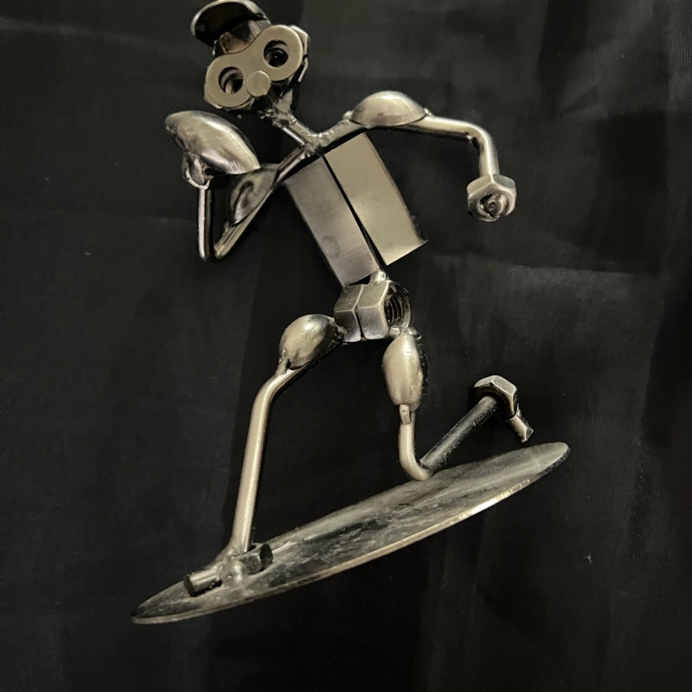Modern Silver Metal Sculpture